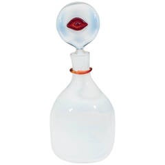 Retro Rare Blenko Opalescent Glass Decanter from the 'Rialto' Series by Wayne Husted