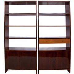 Pair of Rare Branco & Preto Bookcases in Brazilian Jacaranda Wood 8