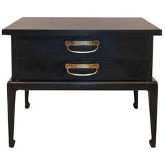 Single Mid Century Ebonized Side Table