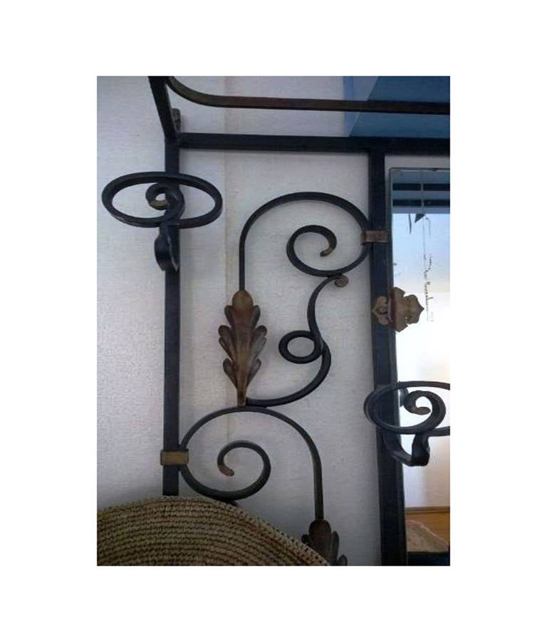 wrought iron hall tree