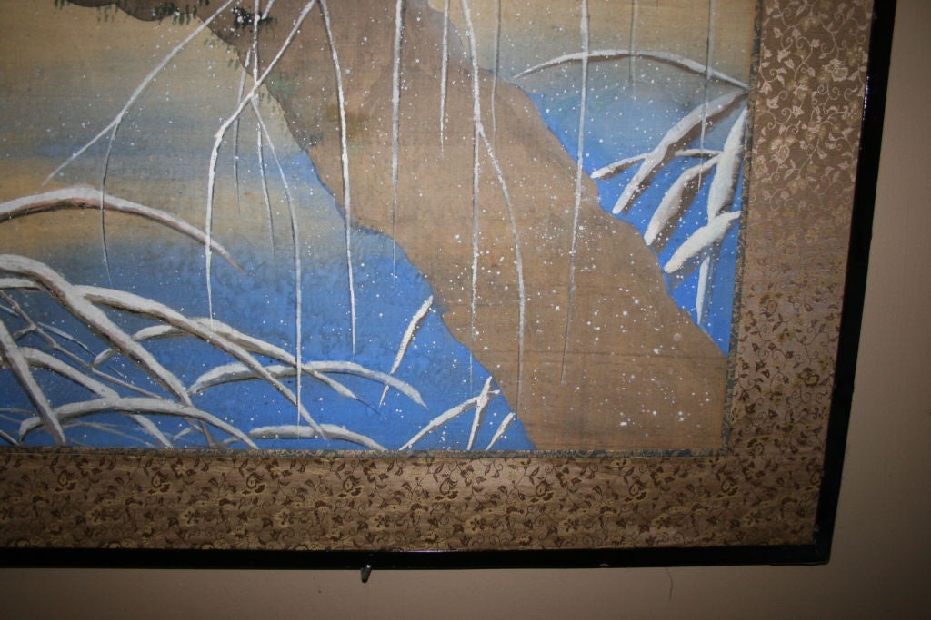 19th Century Japanese Two-Panel Screen