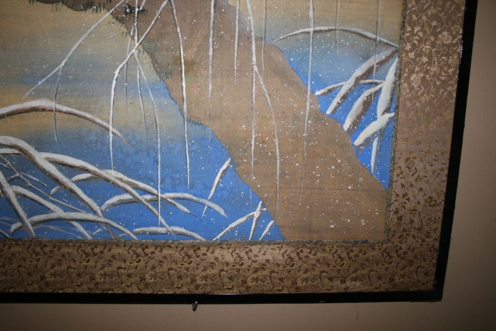 19th Century Japanese Two-Panel Screen For Sale