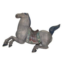 Large Japanese Carved Wood Horse 3