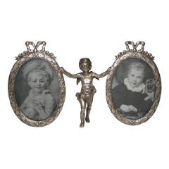 Antique Continental Silver Double Frame