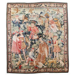 A Vintage Tapestry with Medieval Themes