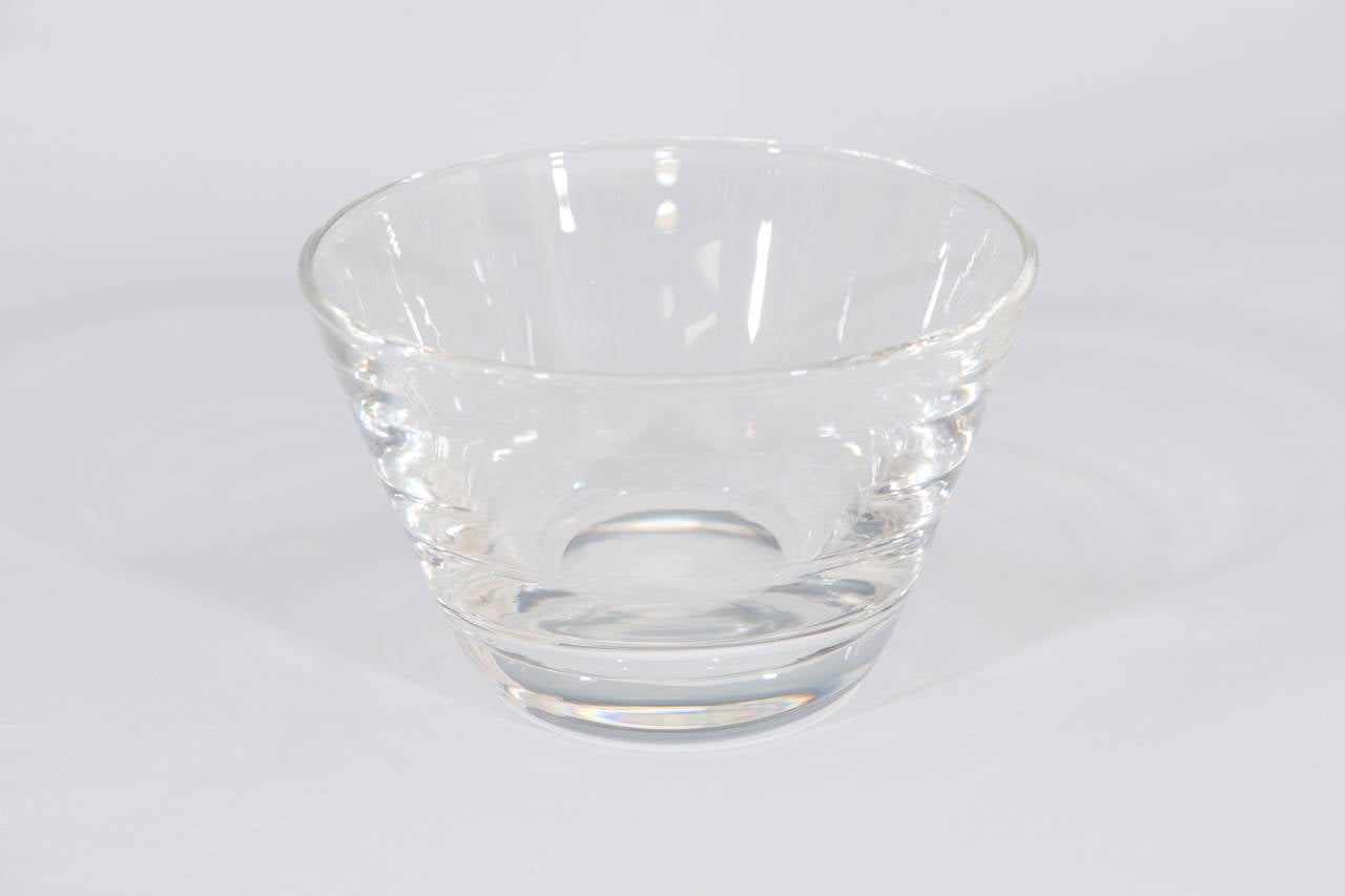 American Set of 12 Steuben Glass Finger Bowls and Underplates