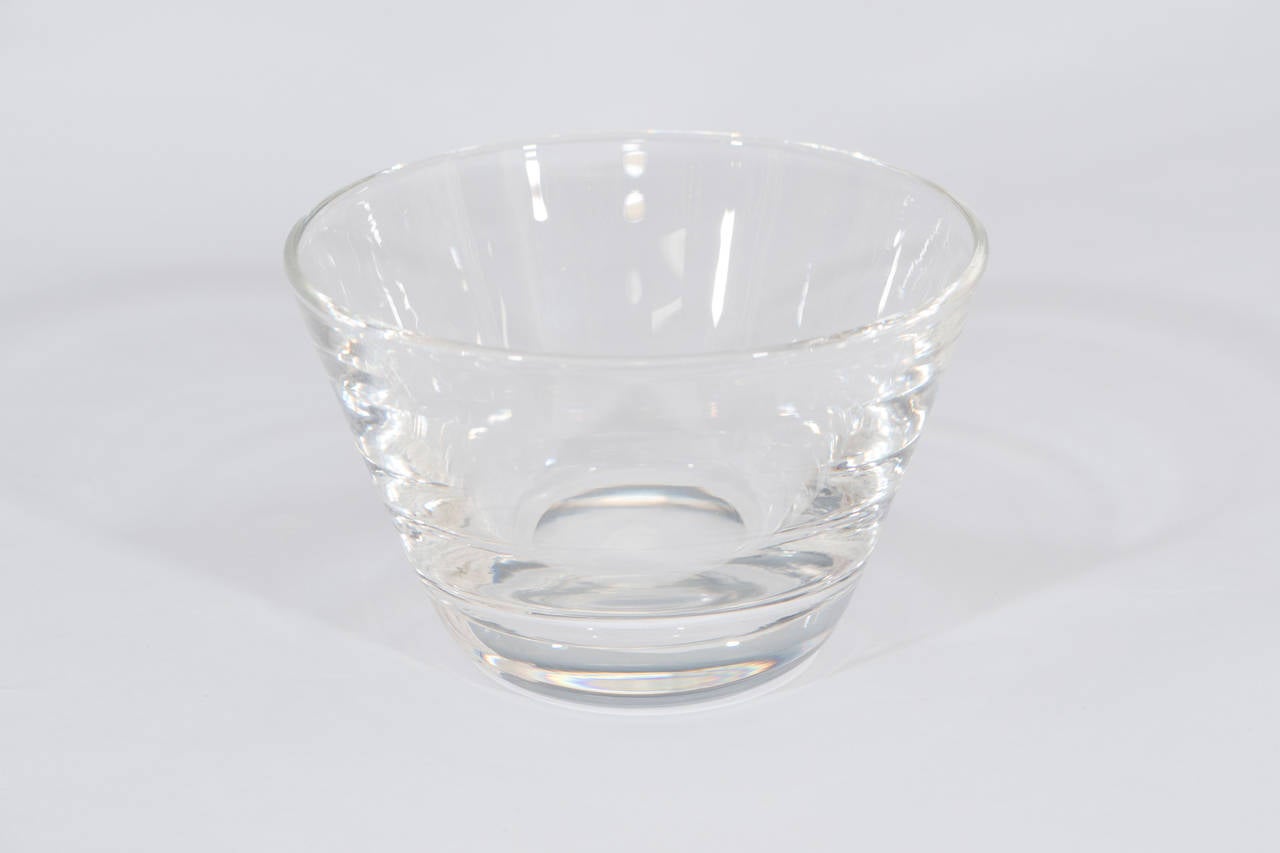 American Set of 12 Steuben Glass Finger Bowls and Underplates For Sale