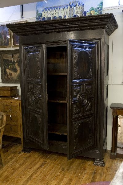 French Chestnut Renaissance Style Armoire