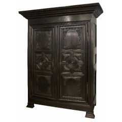French Chestnut Renaissance Style Armoire
