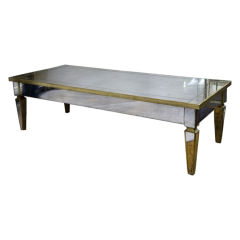 Mid Century Mirrored Coffee Table