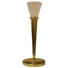 Brass Torch Desk-Lamp by Jean Perzel