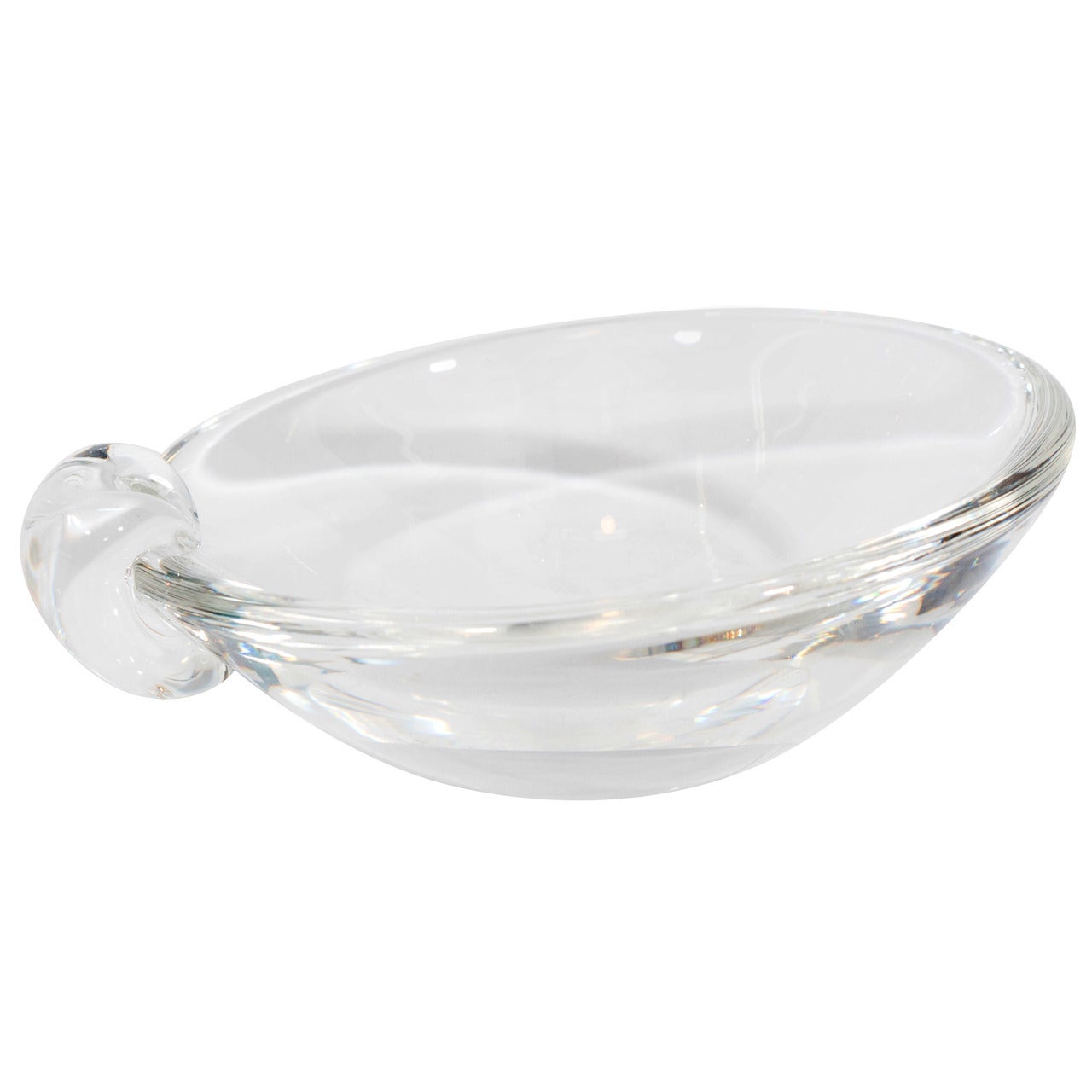 Vintage Signed Steuben Glass Dish or Cigar Ashtray