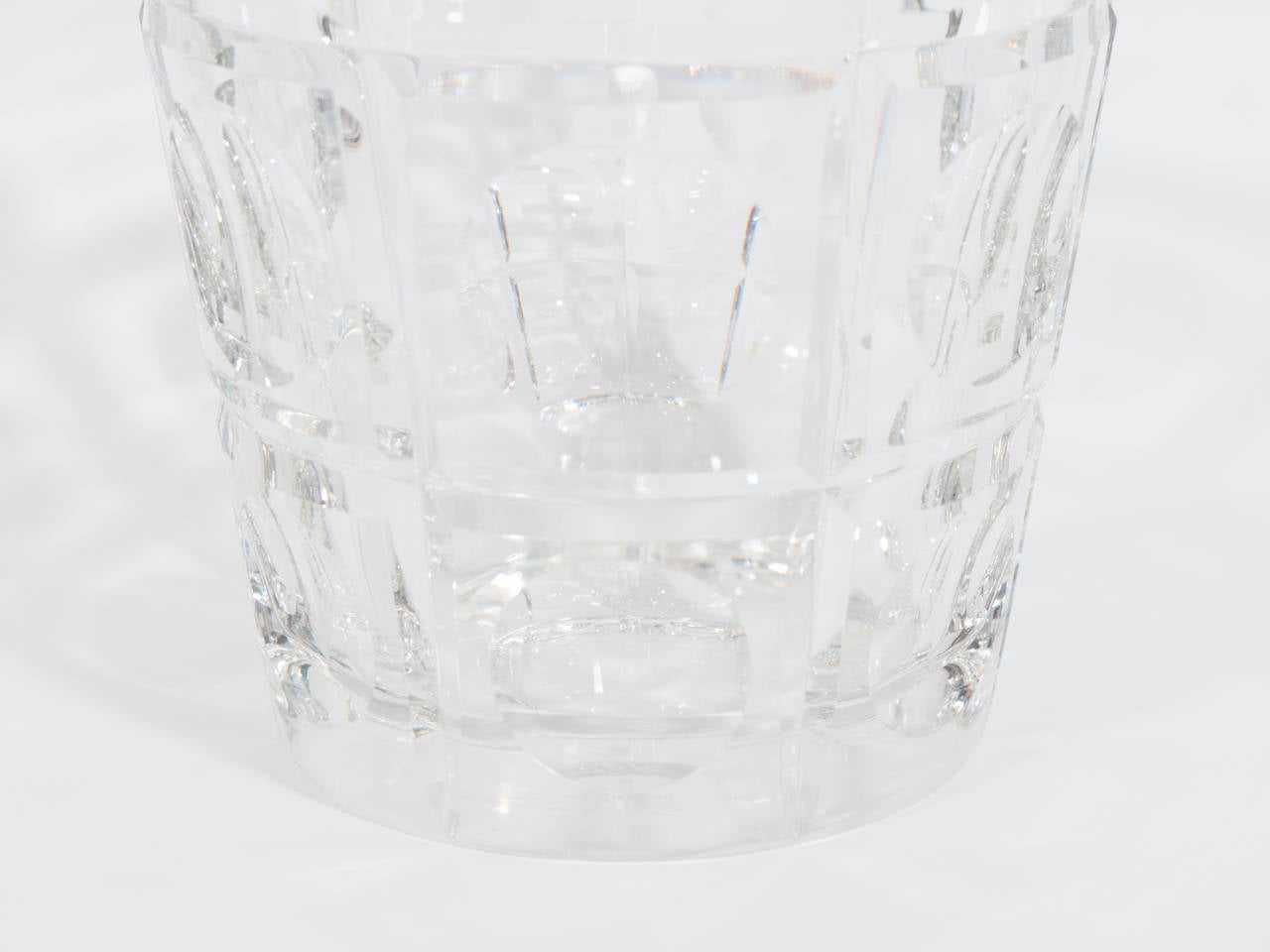 French Vintage Pair of Sevres Crystal Vases or Ice Buckets