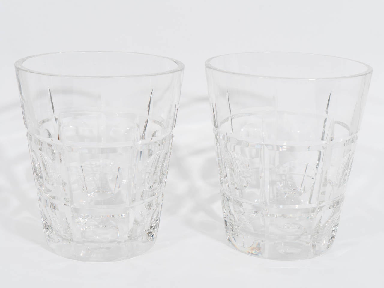 Vintage Pair of Sevres Crystal Vases or Ice Buckets For Sale 2