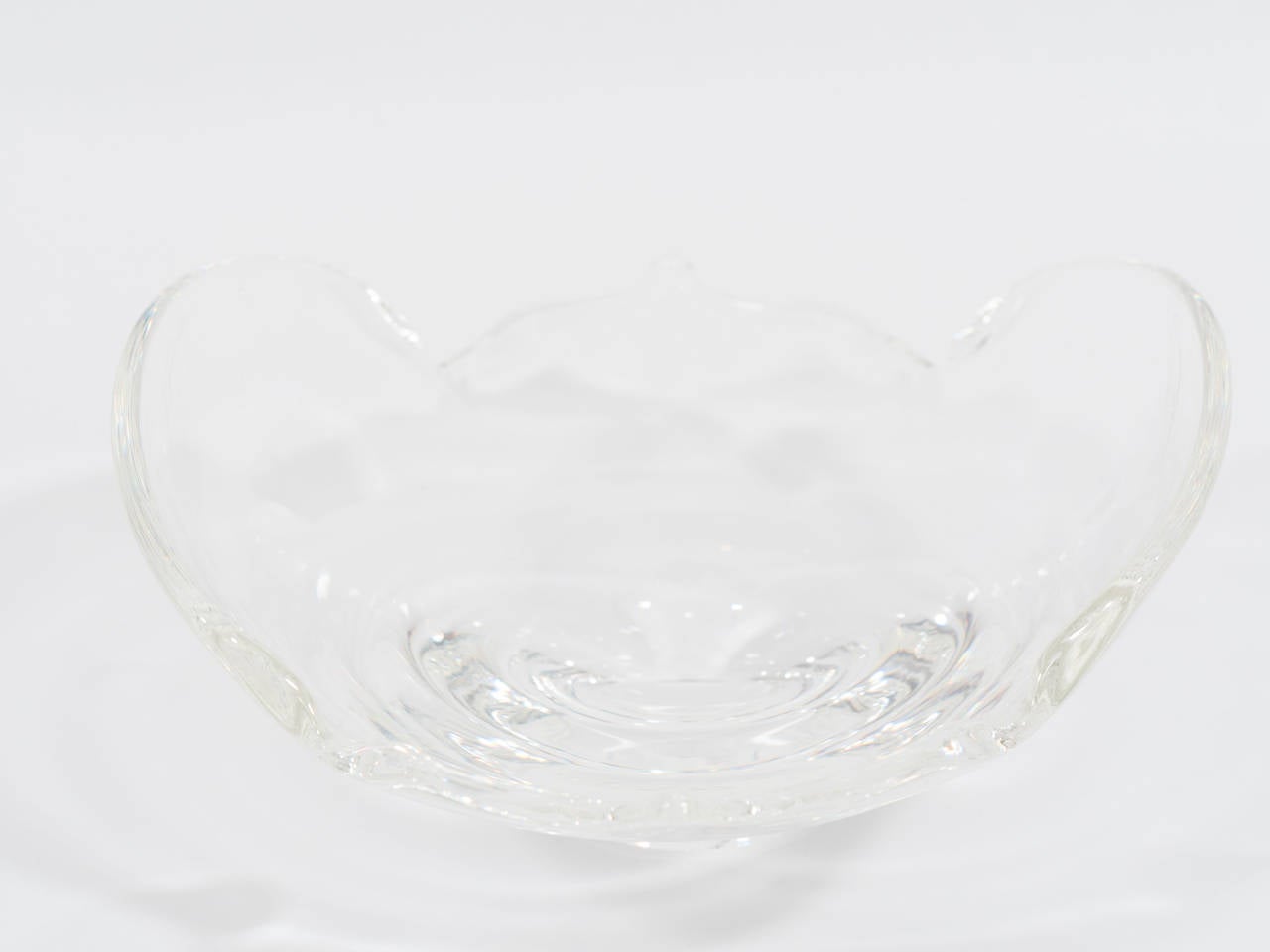 Konsolenschale aus Steuben-Glas mit Quatrefoil (20. Jahrhundert) im Angebot