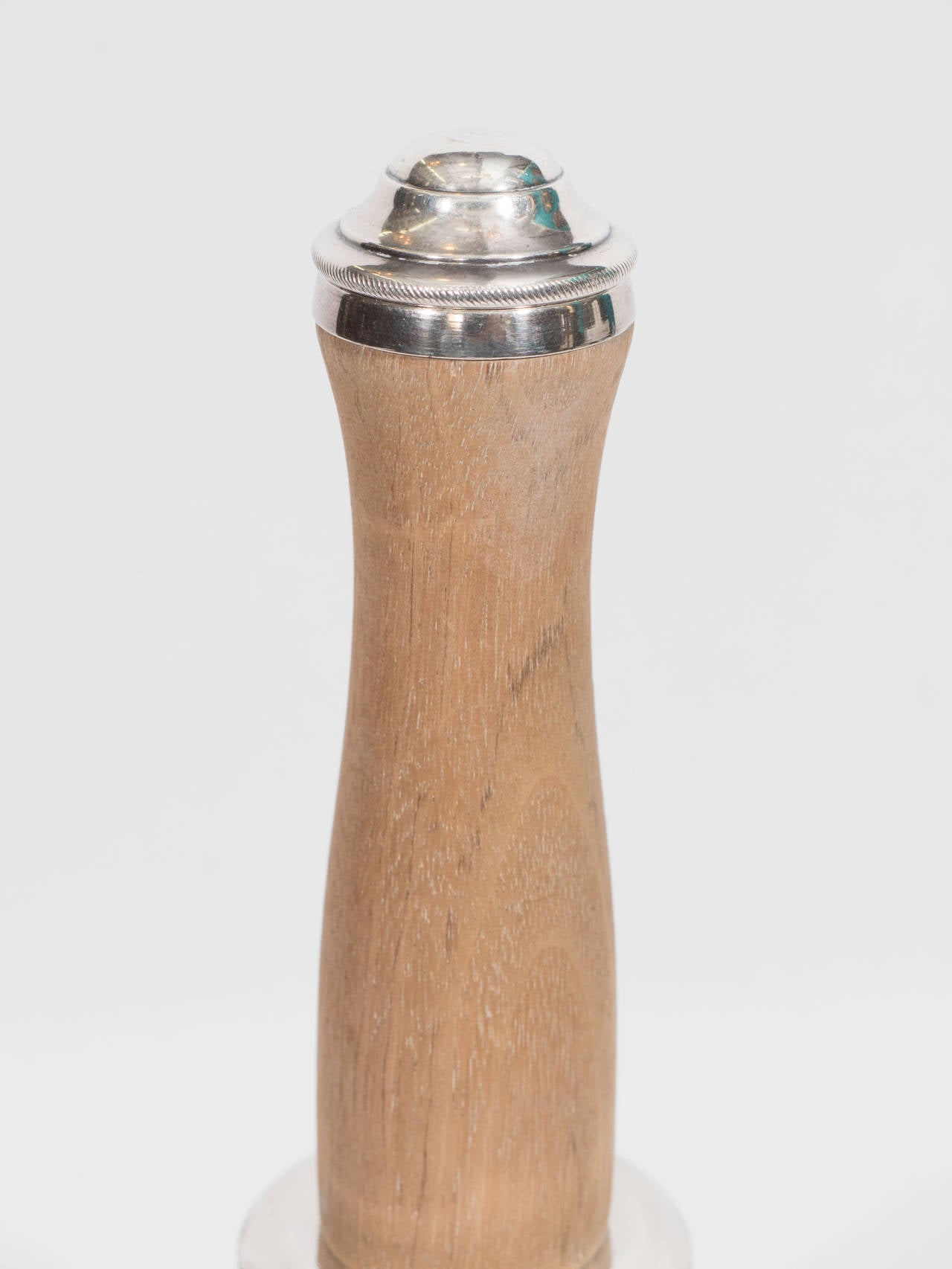 20th Century Vintage Bell Shaped Silver Plate Cocktail Shaker