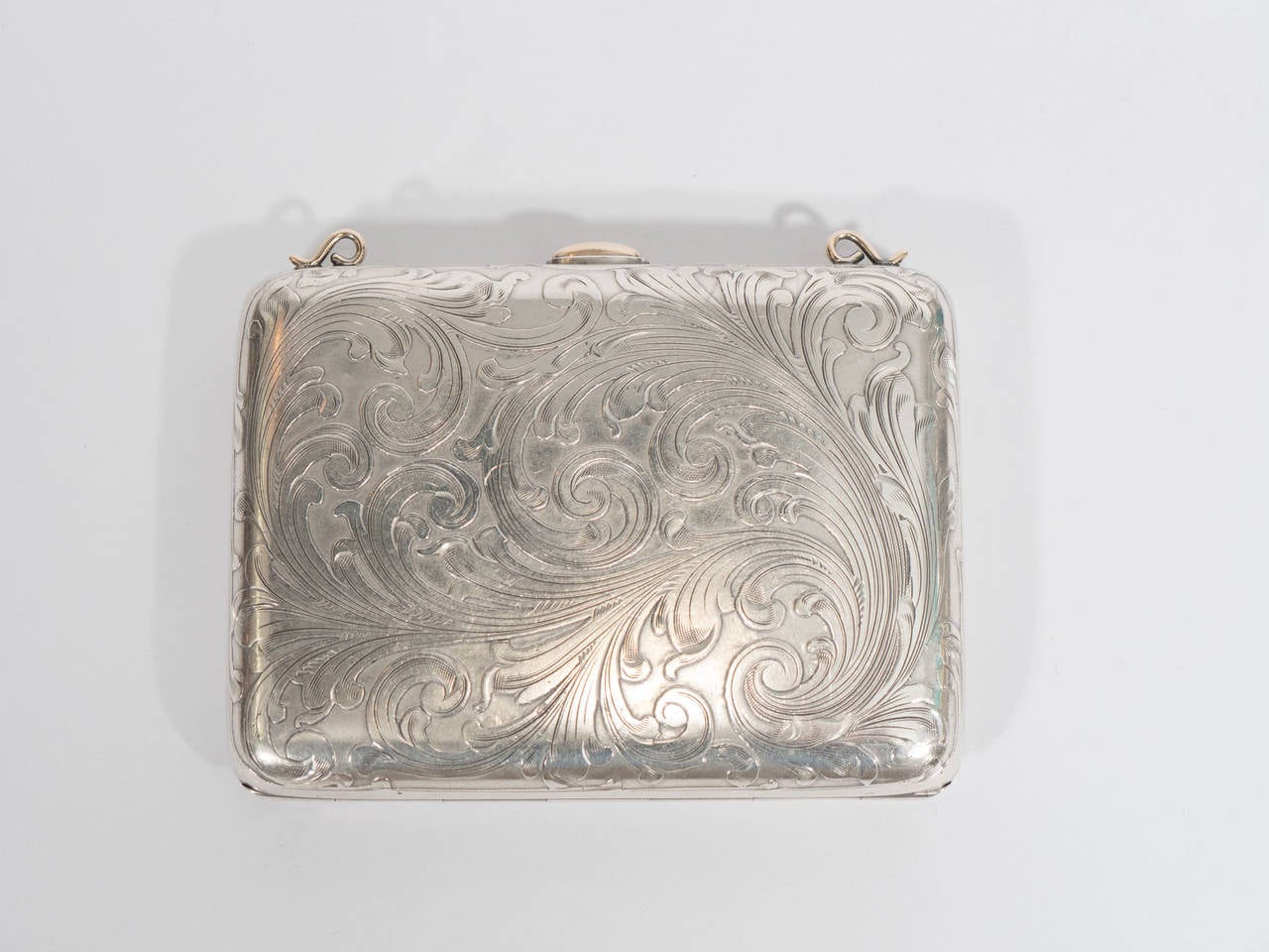Art Nouveau Tiffany & Co. Sterling Silver Decorative Box with 14-Karat Clasp 2