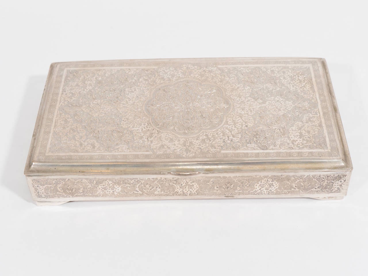 Asian Sterling Silver Persian Decorative Box or Tobacco Case