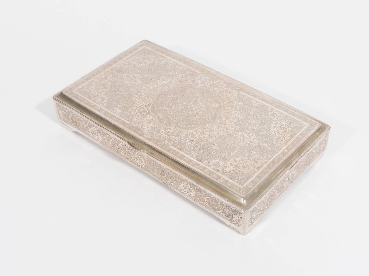 Sterling Silver Persian Decorative Box or Tobacco Case 3