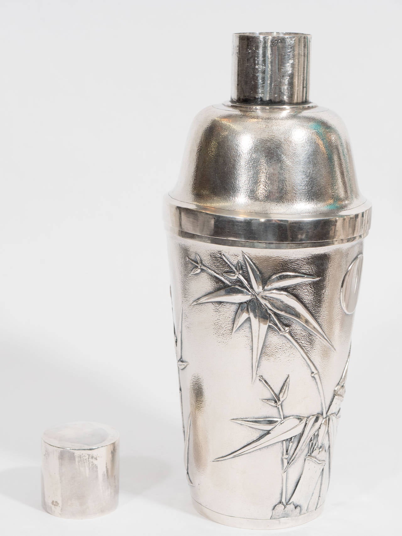 Chinese Export 800 Silver Cocktail Shaker by Zee Sung, circa 1920s 1