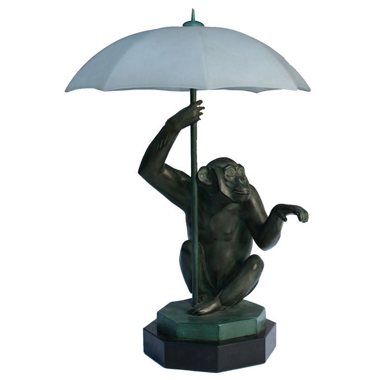 Lampe singe "Pluie" de Max Le Verrier