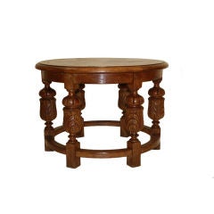 Antique French Chestnut Coffee Table  from Brittany