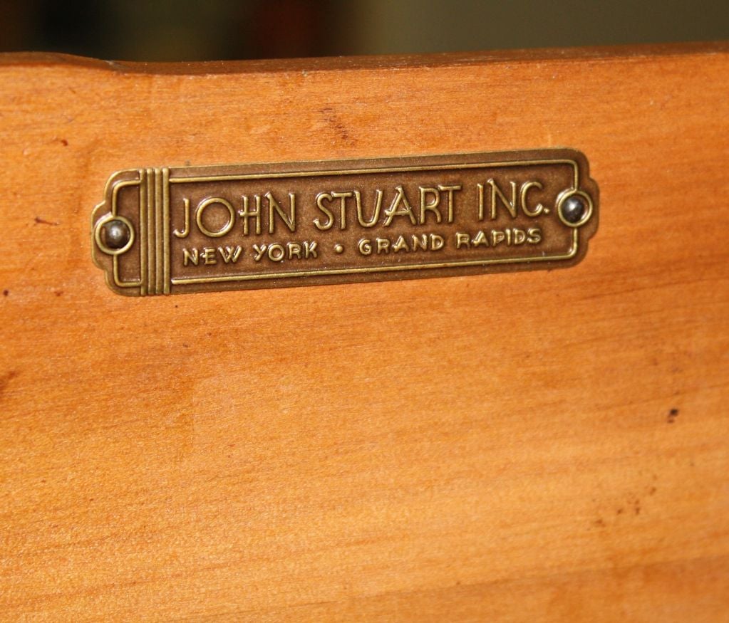 John Stuart Art Deco Mahogany Four Drawer Dresser 4
