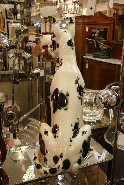 20th Century Ceramic Harlequin Great Dane Dog Statue by DAISA, 1984