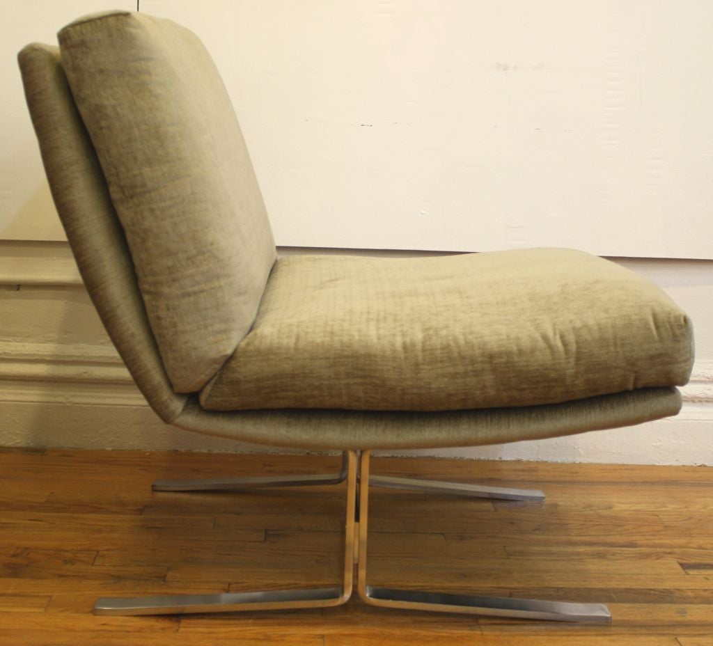 20th Century Mid-Century Craft Associates Side Chair w/ Chrome Base