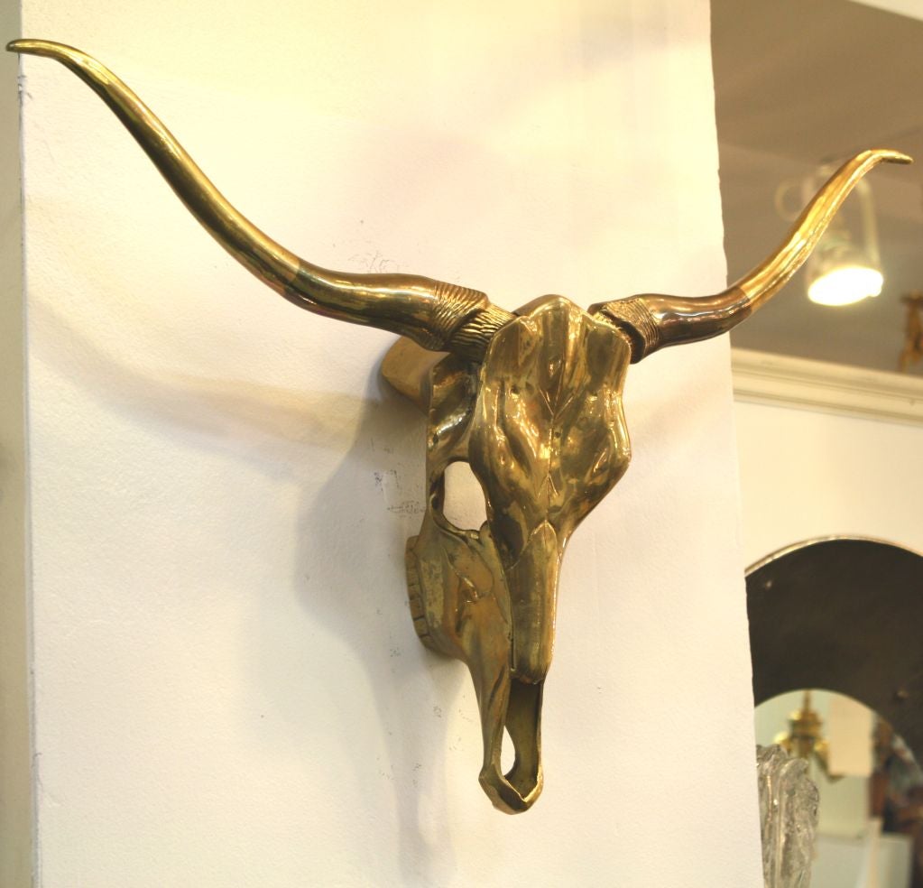brass longhorn skull