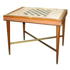 Mid Century Paul McCobb Marble Top Game Table