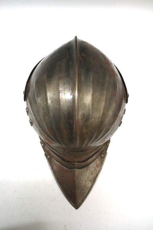 19th-20th Century Antique Italian Armor Steel Sallet Helmet 1