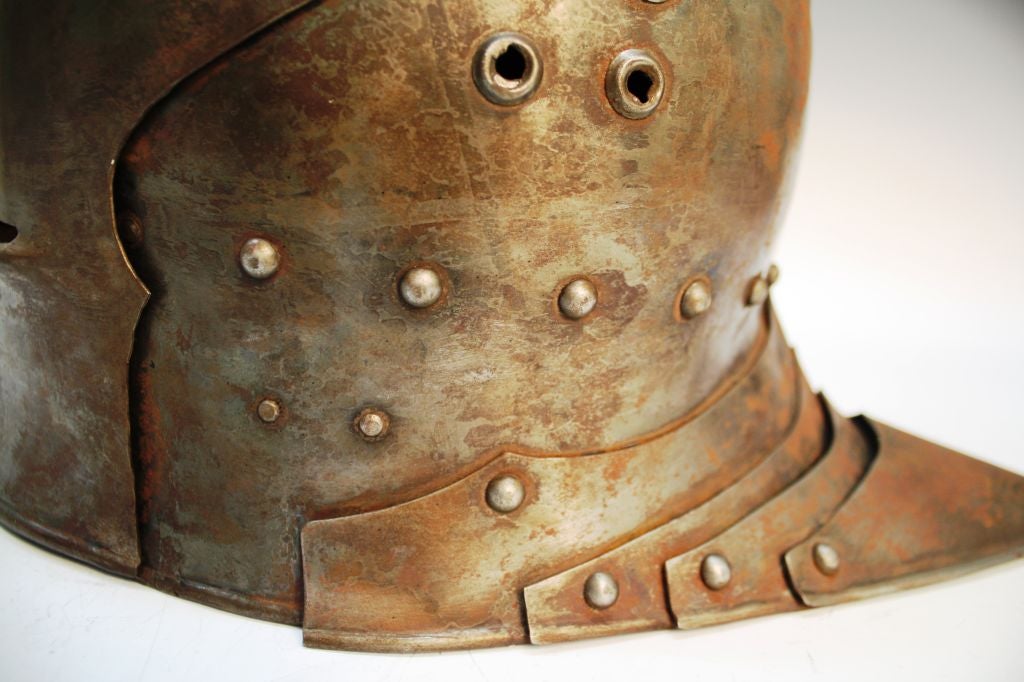 19th-20th Century Antique Italian Armor Steel Sallet Helmet 2