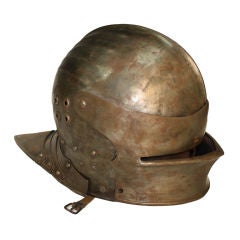 19th-20th Century Vintage Italian Armor Steel Sallet Helmet