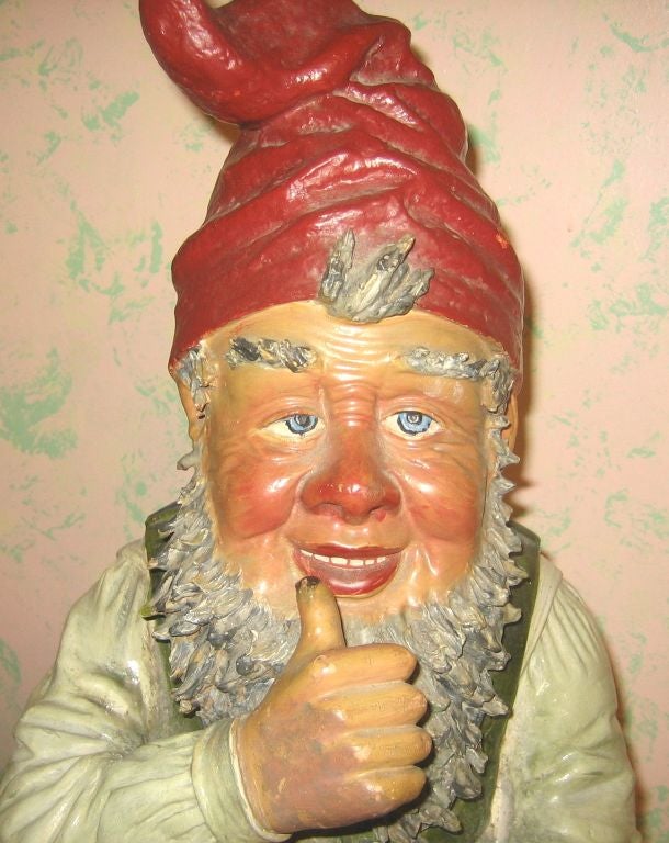 20th Century Pair of Mid Century Terracota Garden Gnomes