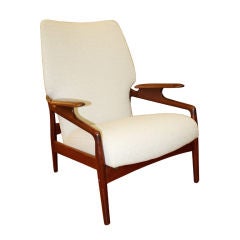 Mid-Century Danish Modern Teak Reclining Armchair
