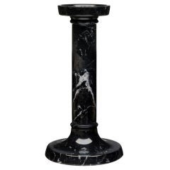 Candeliere (candlestick) in black marble