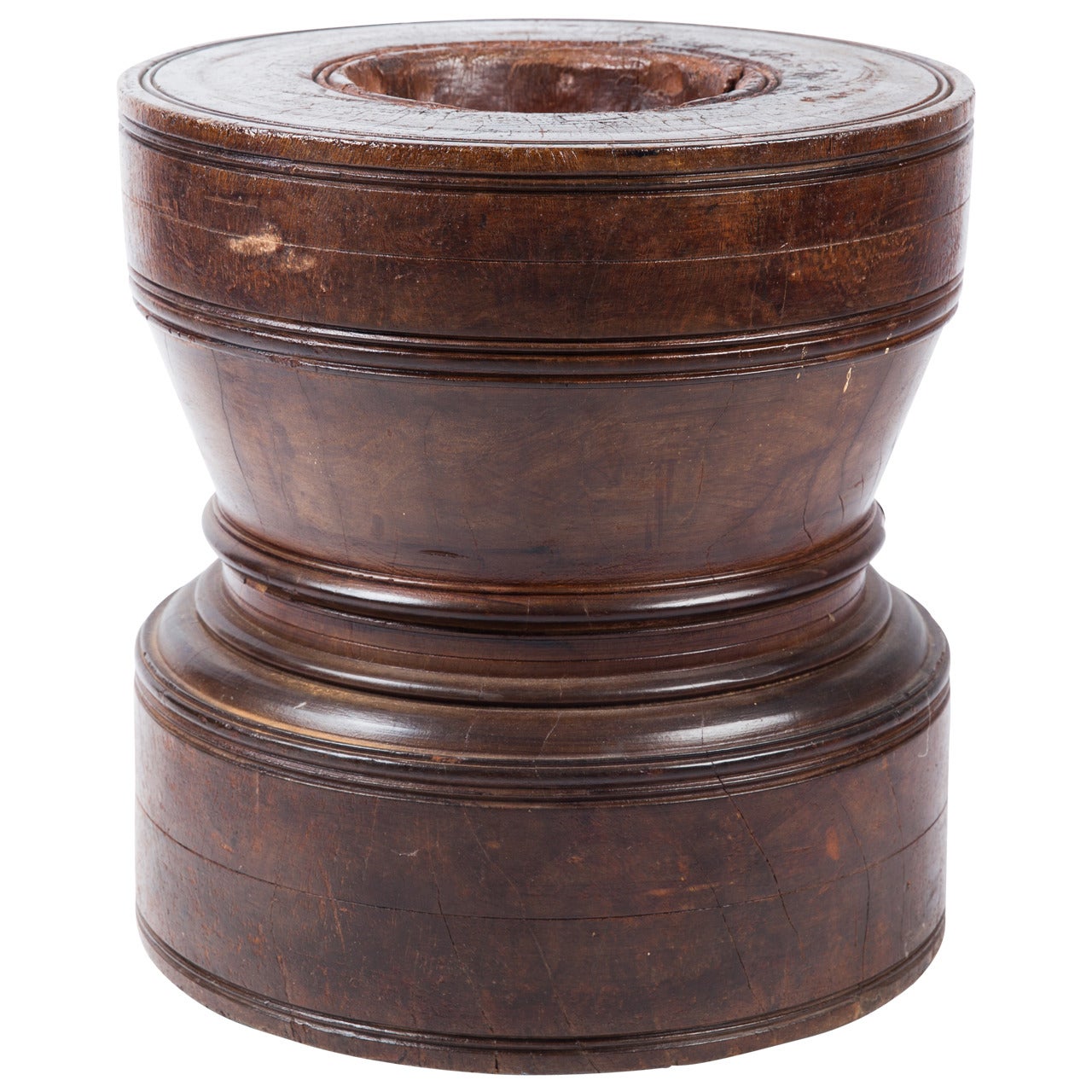 Solid Wood Rice Grinder from Southern India For Sale