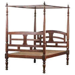 Early 20th Century Anglo-Indian Rosewood Bed