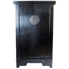 Shanxi Black Lacquer Painted Cabinet