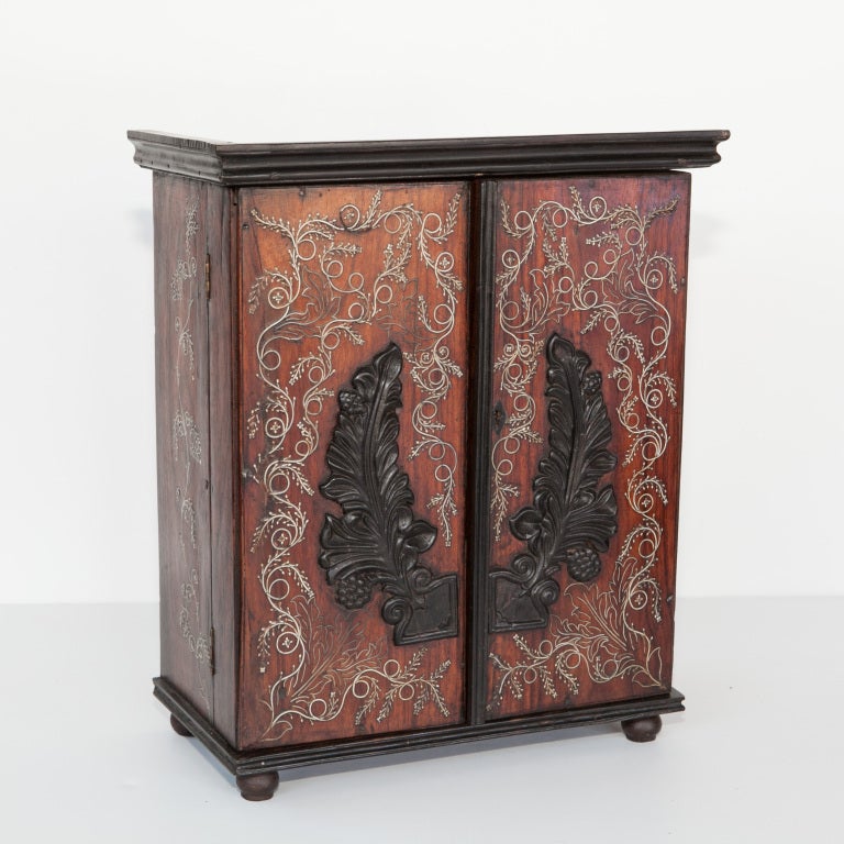 Anglo-Indian Mini Cabinet With Inlay Details