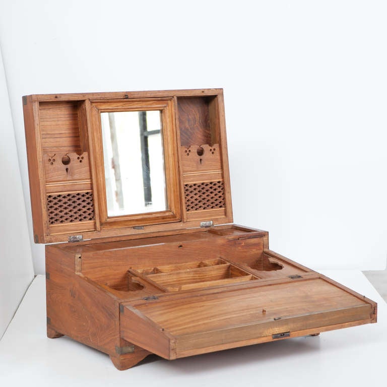 Anglo-Indian Teak Cash Box