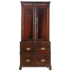 British Campaign Rosewood Cabinet with Drawers