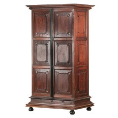 Indo-Portuguese Rosewood Carved Cabinet