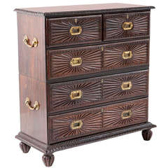 Indo-Portuguese Rosewood Campaign Chest