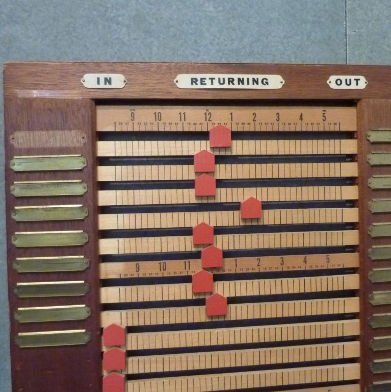 Very Graphic "In" and "Out" Employee Board