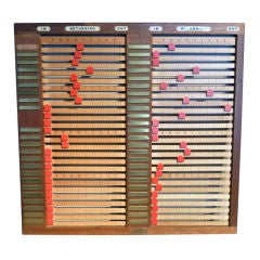 Vintage Very Graphic "In" and "Out" Employee Board