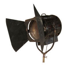 Vintage Movie Spot Light on Stand with Side Blinds