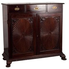 Indo-Portuguese Rosewood Cabinet with Three Drawers