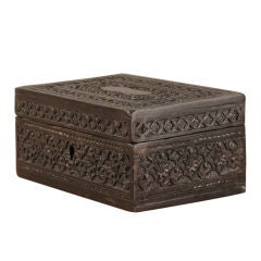 Anglo-Indian Carved Ebony Box No. 2